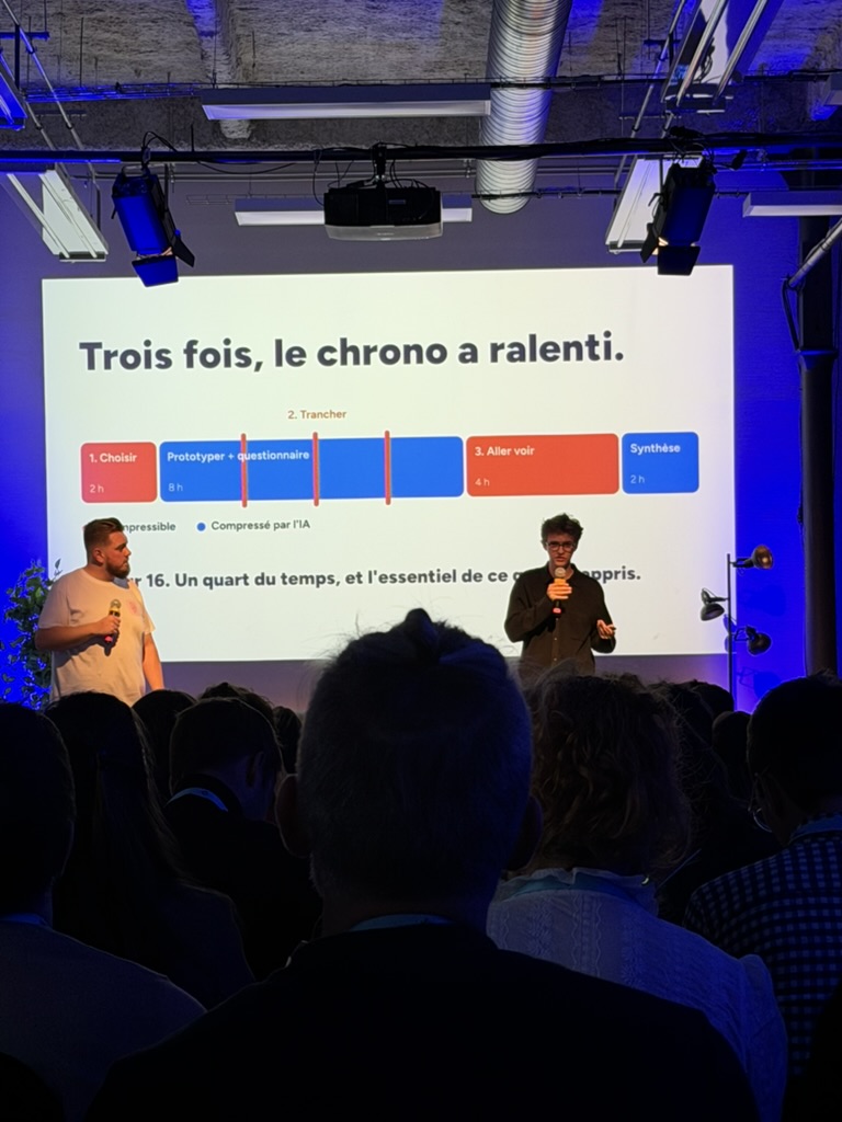 Slide « Trois fois, le chrono a ralenti » : choisir, trancher, aller voir